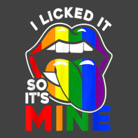 Lgbt Pride Lgbtq I Licked It So It's Mine Sexy Rainbow Lips T Shirt Vintage T-shirt | Artistshot