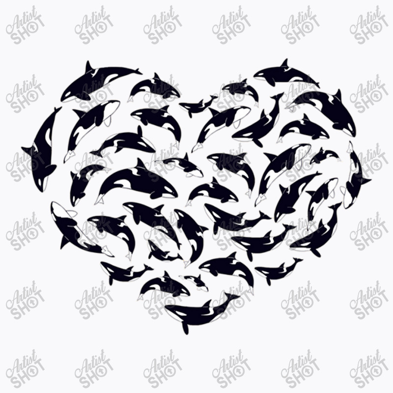 Orca Whales Heart Shirt Killer Whale Pullover Hoodie T-shirt | Artistshot