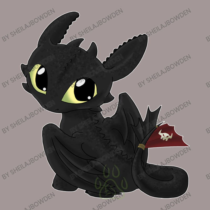 Cute Fury Night Dragon Black Vintage Hoodie | Artistshot