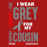 I Wear Grey For My Cousin (brain Cancer Awareness) Hoodie & Jogger Set | Artistshot