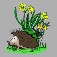 Hedgehog With Flowers Ladies Fitted T-shirt | Artistshot