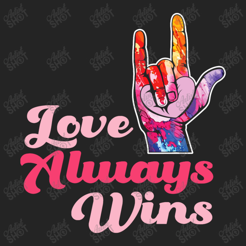 Asl Love Always Wins 3/4 Sleeve Shirt by cagurdenny | Artistshot