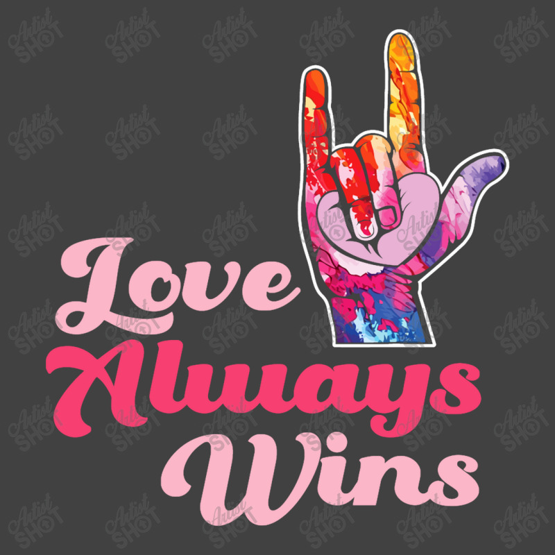 Asl Love Always Wins Vintage T-Shirt by cagurdenny | Artistshot