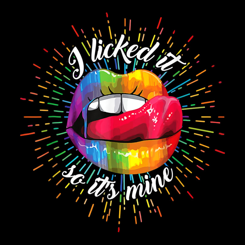 Lgbt Pride Lgbtq I Licked It So It's Mine Sexy Rainbow Lips T Shirt Adjustable Cap by ranmarbunathoo90 | Artistshot