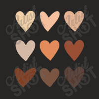 Skin Tone Hearts, Ladies Fitted T-shirt | Artistshot