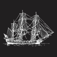 Sailing Pirate Ship Boat In The Water Hand Drawn Vessel Sail T Shirt T-shirt | Artistshot