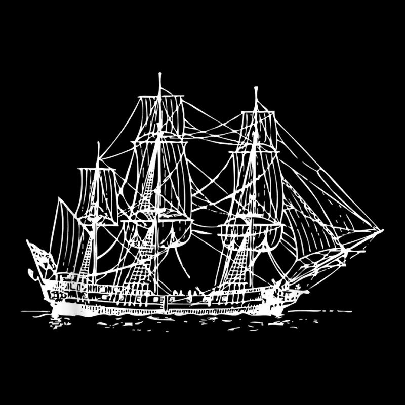 Sailing Pirate Ship Boat In The Water Hand Drawn Vessel Sail T Shirt V-neck Tee | Artistshot