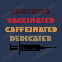 Educated Vaccinated Caffeinated Dedicated Men Denim Jacket | Artistshot