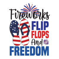 Fireworks Flip Flops And Freedom, 4th July, Plus Size V-neck Tee | Artistshot