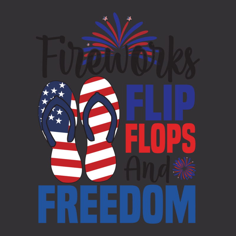 Fireworks Flip Flops And Freedom, 4th July, Plus Size Vintage Hoodie | Artistshot