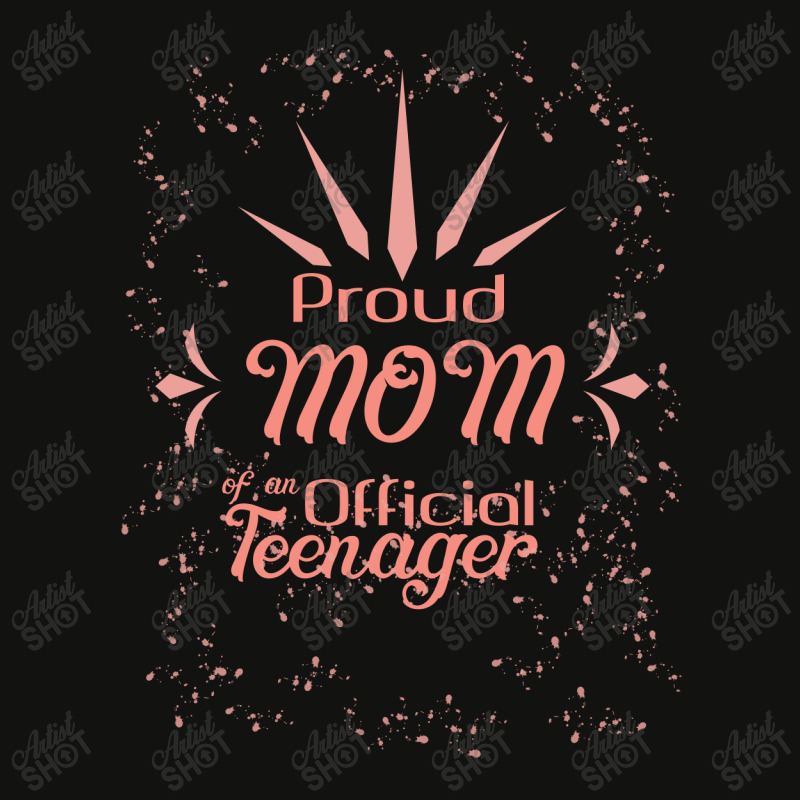 Proud Mom Of Official Teenager Scorecard Crop Tee | Artistshot