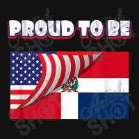 Proud To Be Dominican And American Flag July 4th Scorecard Crop Tee | Artistshot