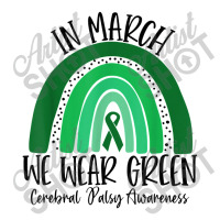 Rainbow In March We Wear Green Cerebral Palsy Awareness Men's T-shirt Pajama Set | Artistshot