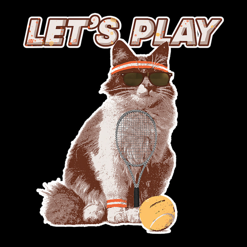 Cool Funny Tennis Cat Wearing Sunglasses Tennis Racket Ball T Shirt Adjustable Cap | Artistshot