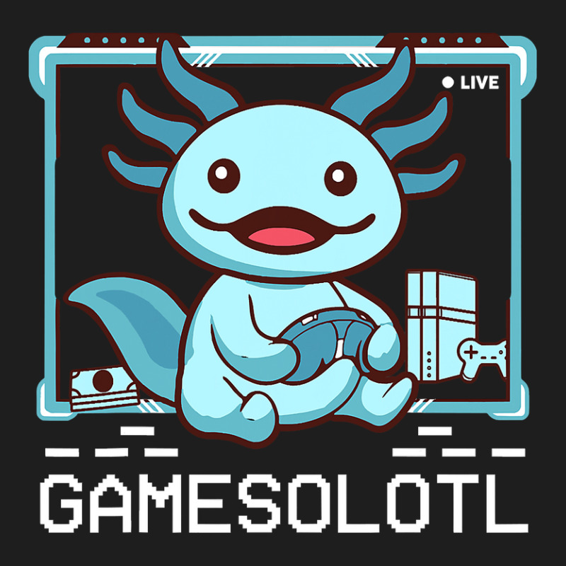 Axolotl Fish Playing Video Game Whiteaxolotl Lizard Gamers 244 Classic T-shirt by circularflap | Artistshot