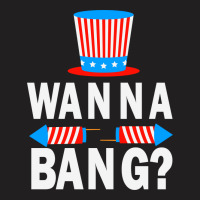 Wanna Bang 4th Of July Funny Fireworks Graphic Plus Size T-shirt | Artistshot