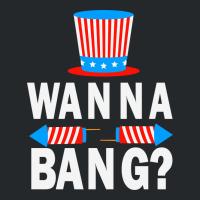 Wanna Bang 4th Of July Funny Fireworks Graphic Plus Size Crewneck Sweatshirt | Artistshot