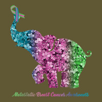 Elephant With Flower Metastatic Breast Cancer Awareness T Shirt Vintage Short | Artistshot