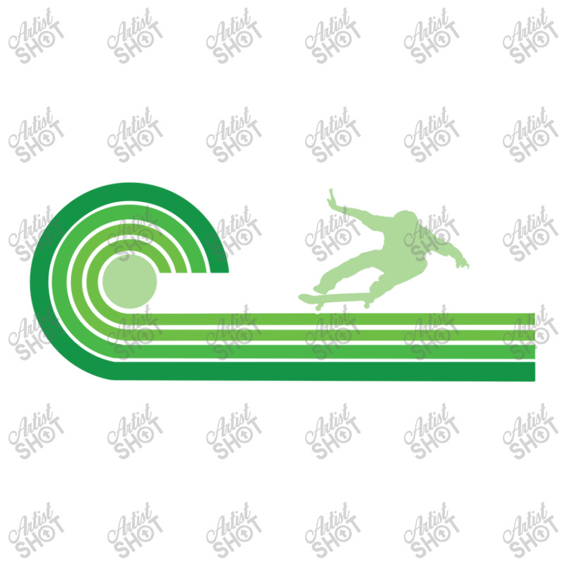 1970s Retro Skateboarder Skateboarding 23418459 Sticker | Artistshot