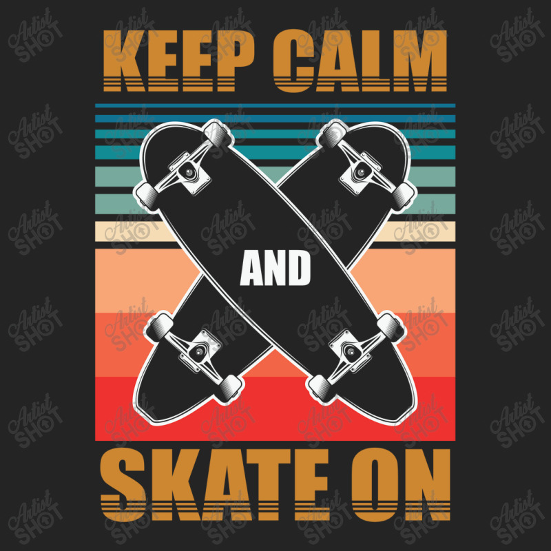 Cool Skateboarding Keep Calm 23418410 3/4 Sleeve Shirt | Artistshot