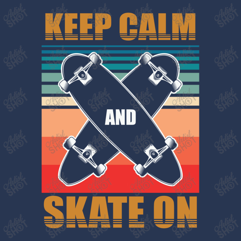 Cool Skateboarding Keep Calm 23418410 Men Denim Jacket | Artistshot