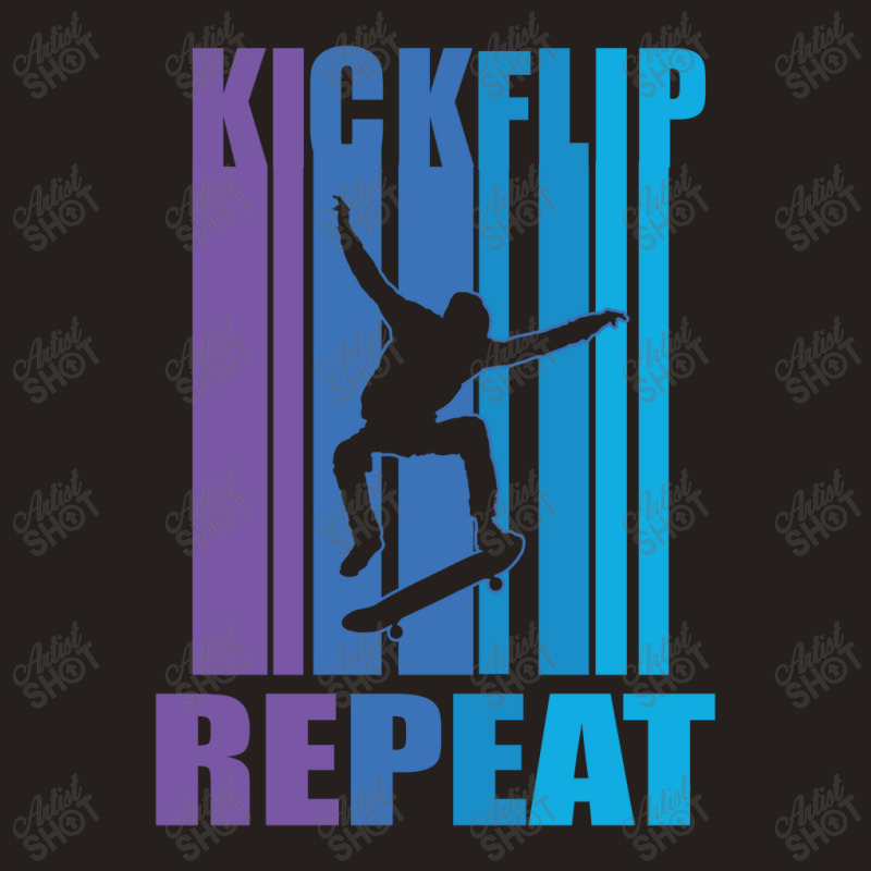 Kick Flip Repeat Vintage Skateboarding 23418403 Tank Top | Artistshot