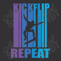 Kick Flip Repeat Vintage Skateboarding 23418403 Vintage Hoodie | Artistshot