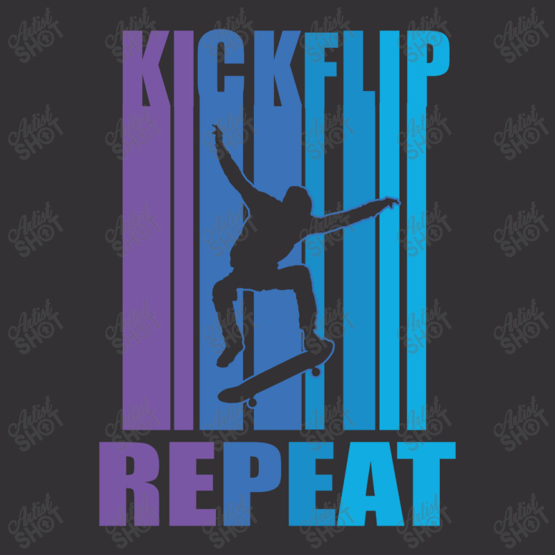 Kick Flip Repeat Vintage Skateboarding 23418403 Vintage Hoodie | Artistshot