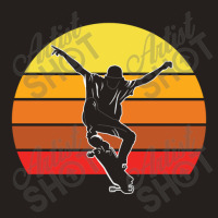 Sunset Retro Skateboarder Skateboarding 23418486 Tank Top | Artistshot