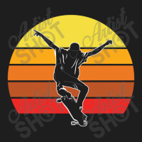 Sunset Retro Skateboarder Skateboarding 23418486 Classic T-shirt | Artistshot