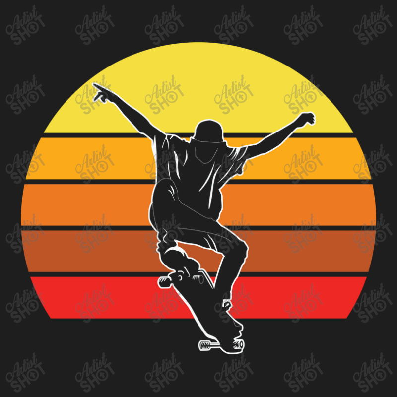 Sunset Retro Skateboarder Skateboarding 23418486 Classic T-shirt | Artistshot