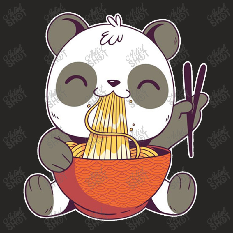 Ramen Panda Ladies Fitted T-Shirt by Owen | Artistshot