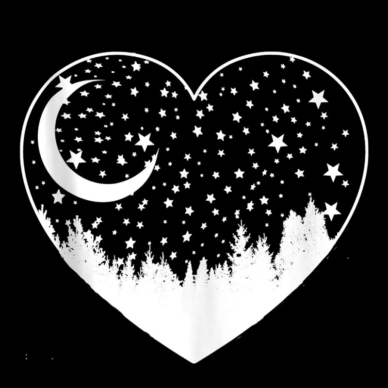 Love Outdoors On Moonlit Night, Crescent Moon, Stars, Forest Tank Top Long Sleeve Shirts by BeanblossomSheldon | Artistshot