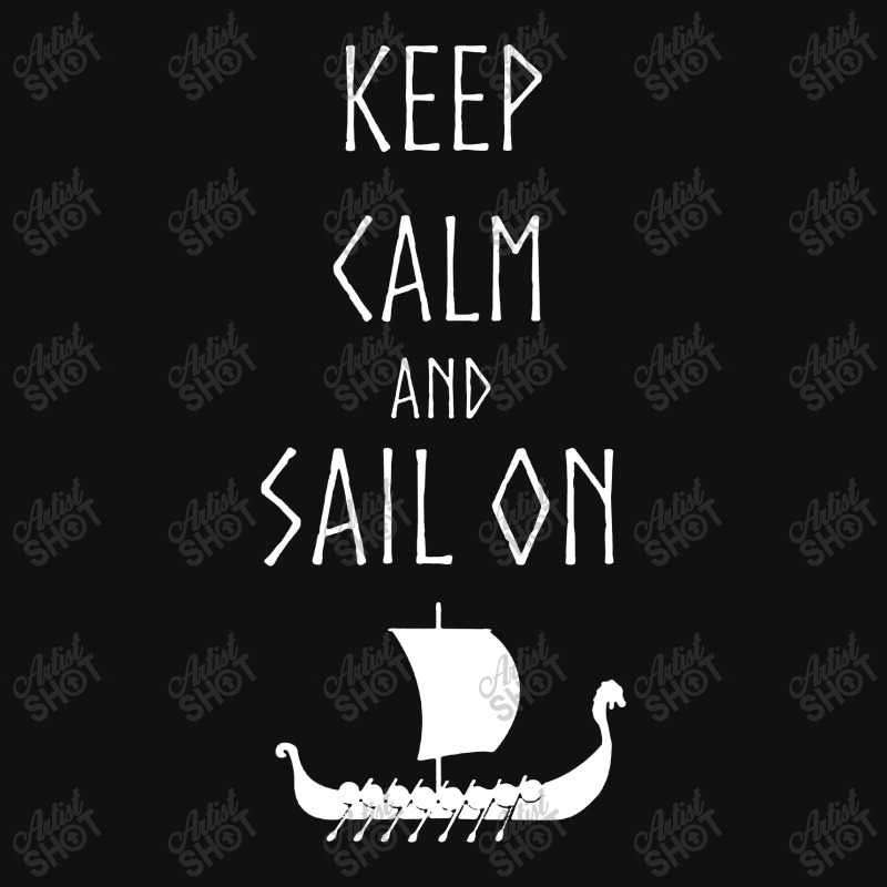 Keep Calm And Sail On Silver Rectangle Keychain | Artistshot