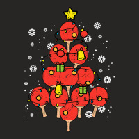 Ping Pong Christmas Tree Xmas Pajamas Pjs Table Tennis T Shirt Ladies Fitted T-shirt | Artistshot