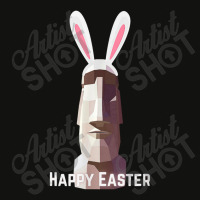 Happy Easter Island Head Bunny Ears Funny Scorecard Crop Tee | Artistshot