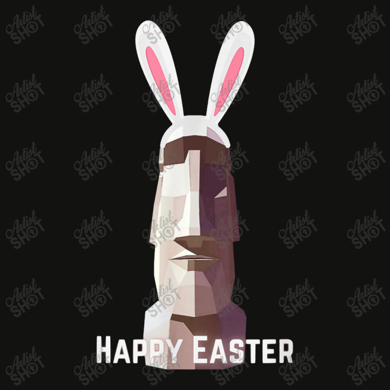 Happy Easter Island Head Bunny Ears Funny Scorecard Crop Tee | Artistshot