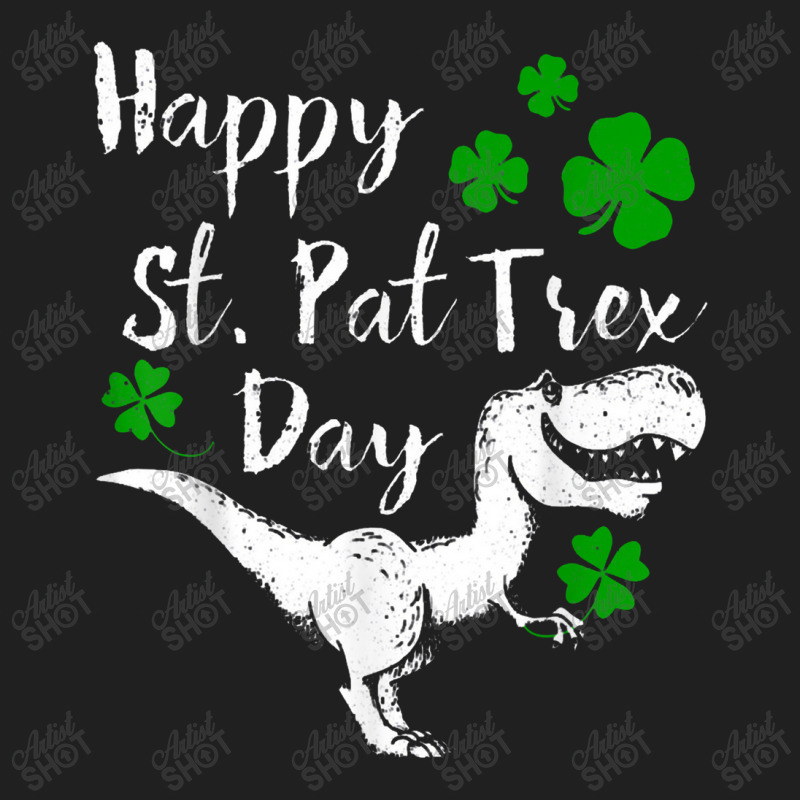 Happy St. Pat Trex Day Dinosaur St. Patrick's Day Drawstring Bags | Artistshot