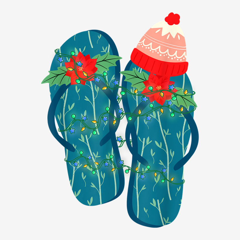 Flip Flops Hawaiian Xmas Summer Vacation Christmas In July T Shirt Adjustable Cap | Artistshot