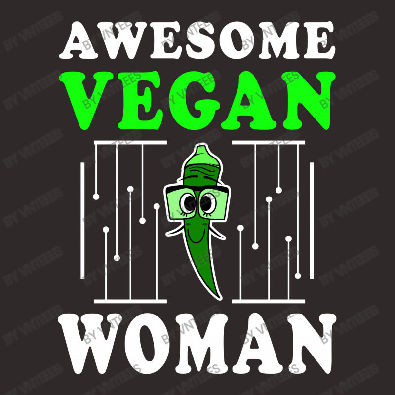 Awesome Vegan Woman Vegetable Okra Plant Racerback Tank | Artistshot