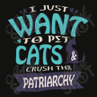 I Just Want To Pet Cats And Crush The Patriarchy Feminism Pullover Scorecard Crop Tee | Artistshot