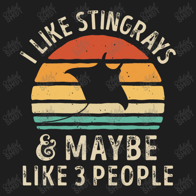 I Like Stingrays And Maybe 3 People Sea Animal Seafood Retro Classic T-shirt by pancingiwak | Artistshot