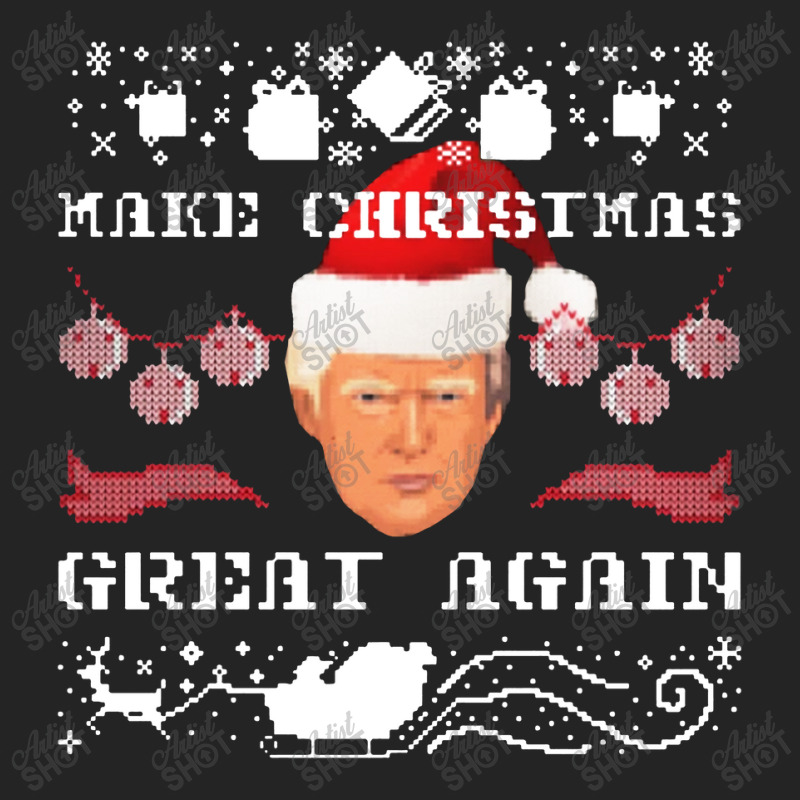 Make Christams Great Agaian Trump Gift For Trump 3/4 Sleeve Shirt | Artistshot