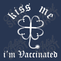 Kiss Me I'm Irish And Vaccinated Men Denim Jacket | Artistshot