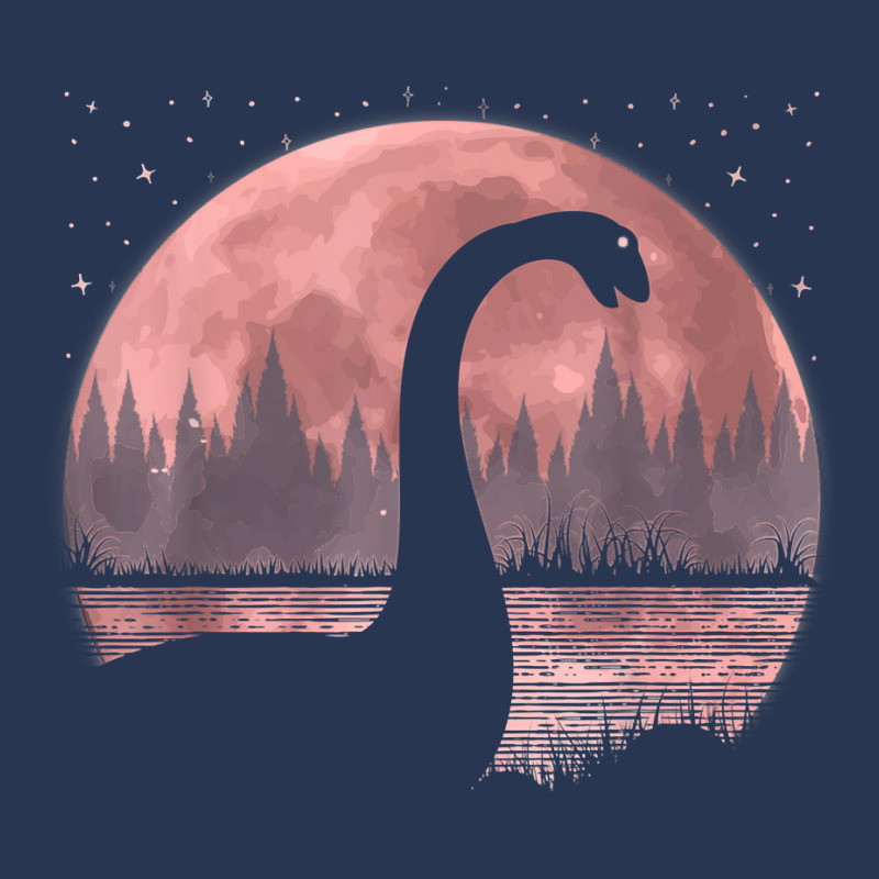 Custom Nessie The Loch Ness Monster Graphic Full Moon Loch Ness T Shirt Ladies Denim Jacket By