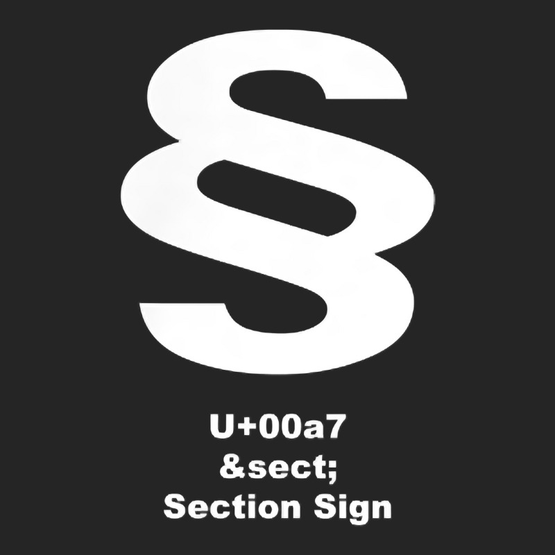 Unicode U+00a7   Section Sign White T Shirt Unisex Hoodie by BeanblossomSheldon | Artistshot