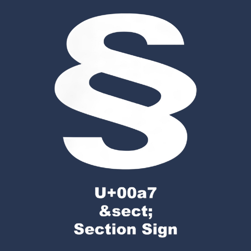 Unicode U+00a7   Section Sign White T Shirt Men Denim Jacket by BeanblossomSheldon | Artistshot