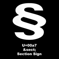 Unicode U+00a7   Section Sign White T Shirt Long Sleeve Shirts | Artistshot