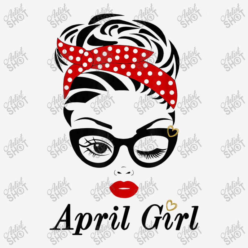 Women April Girl Birthday Born In April Girl Face Wink Eye Toddler 3/4 Sleeve Tee | Artistshot