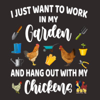 Chicken Chick I Just Want To Work In My Garden And Hang Out With Chick Racerback Tank | Artistshot